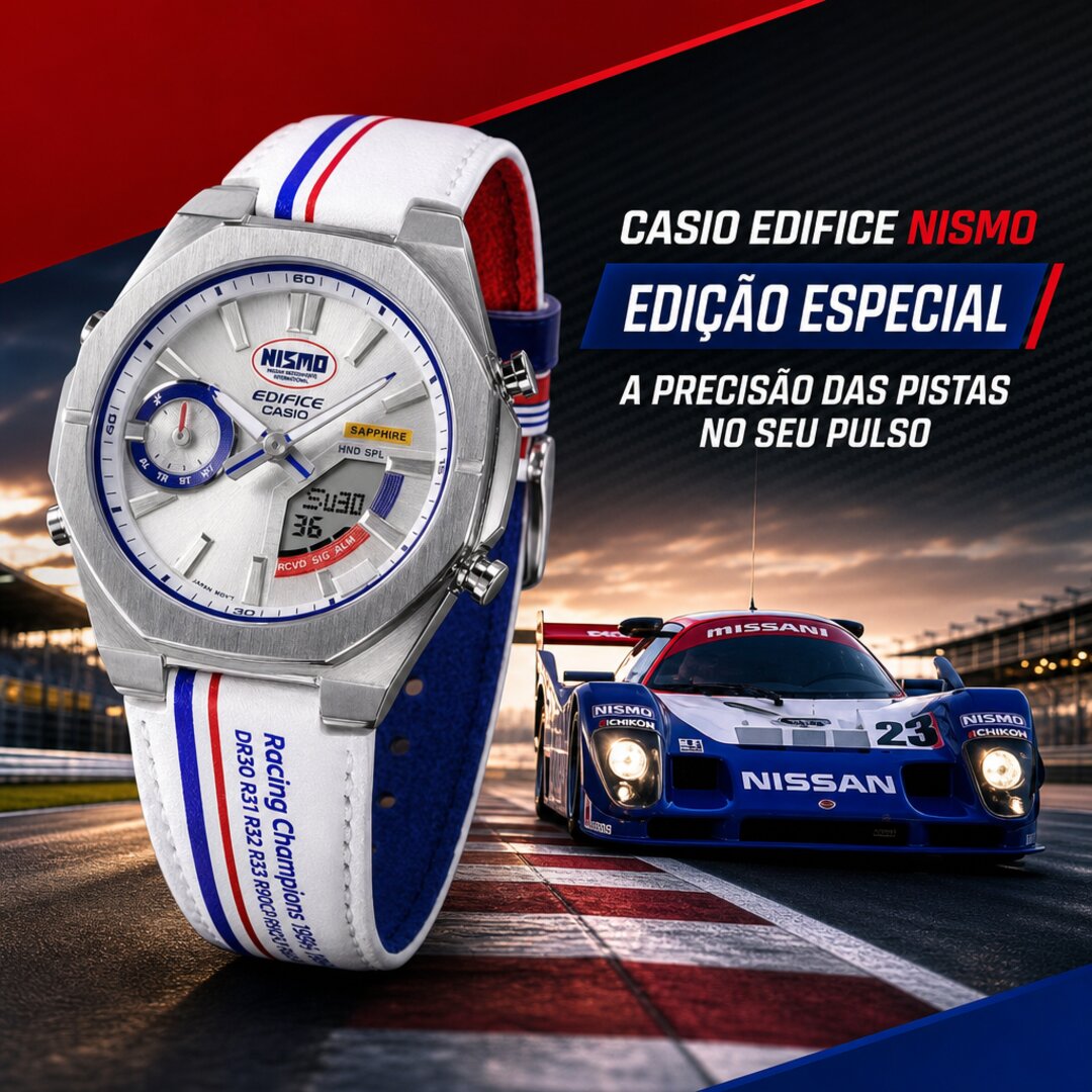 Casio Edifice NISMO Heritage ECB-S10NIS-7AJR — destaque 3