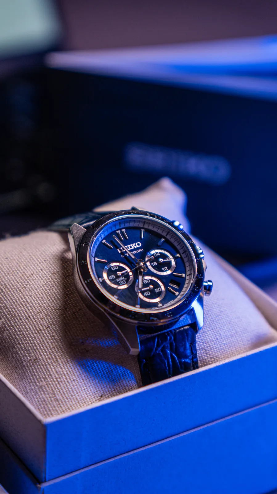 Seiko SBTR019 mostrador azul